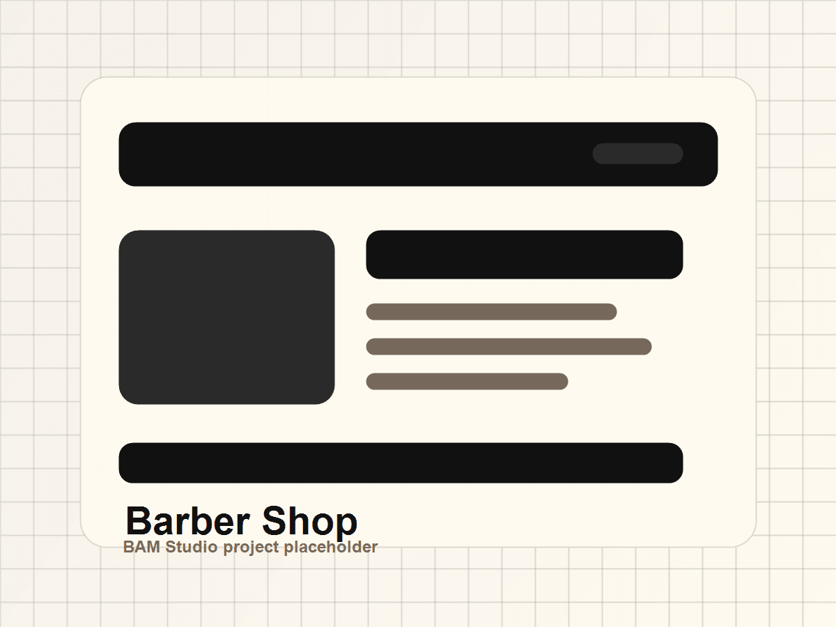 Barber Shop Website project preview